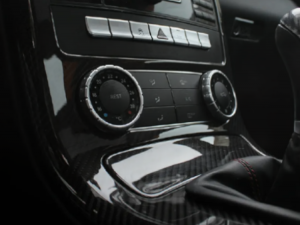 Mercedes Benz SLK Central Console Trim - Carbon Fiber - R172